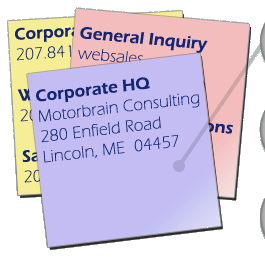 Motorbrain Consulting, Inc.  Corporate Headquarters  280 Enfield Road  Lincoln, ME 04457  207-841-7630